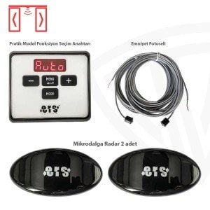 120x220cm ERS Pratik Çift Kanat Fotoselli Kapı Seti