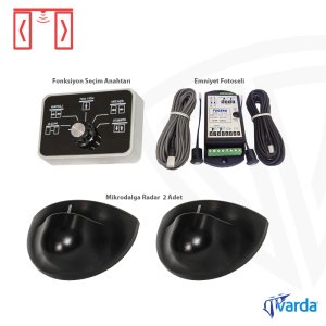 120x220cm Varda Çift Kanat Fotoselli Kapı Seti