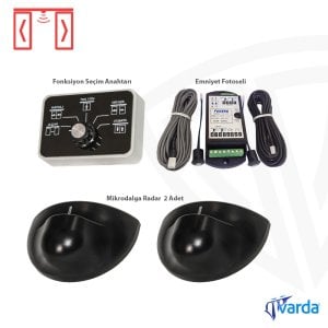 190x220cm Varda Çift Kanat Fotoselli Kapı Seti