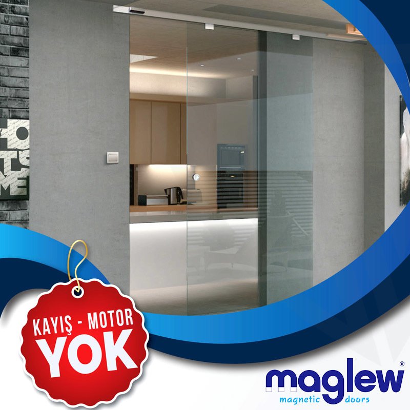 100x220cm Varda Maglev Tek Kanat Fotoselli Kapı Seti