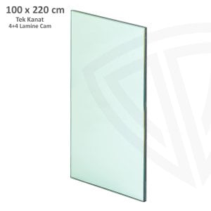 100x220cm Tek Kanat için 4+4 Lamine Cam
