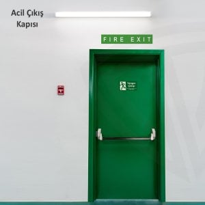 110x215cm Acil Çıkış Kapısı (Panik Bar ve Dış Kol Dahil)