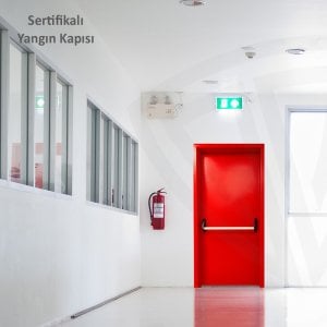 90x215cm Yangına Dayanıklı Kapı (Panik Bar ve Dış Kol Dahil)