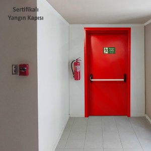 90x215cm Yangına Dayanıklı Kapı (Panik Bar ve Dış Kol Dahil)