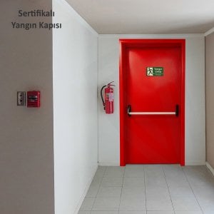 100x215cm Yangına Dayanıklı Kapı (Panik Bar ve Dış Kol Dahil)